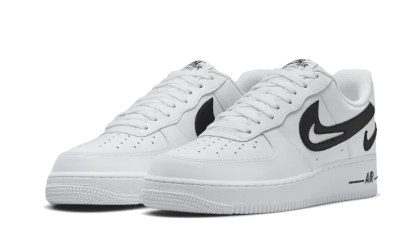 07 FM Cut Out Swoosh White Black