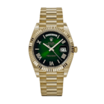 Day-date yellow gold green numeral dial 40mm