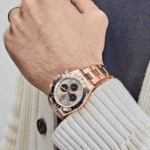 Daytona rose gold sundust dial 40mm