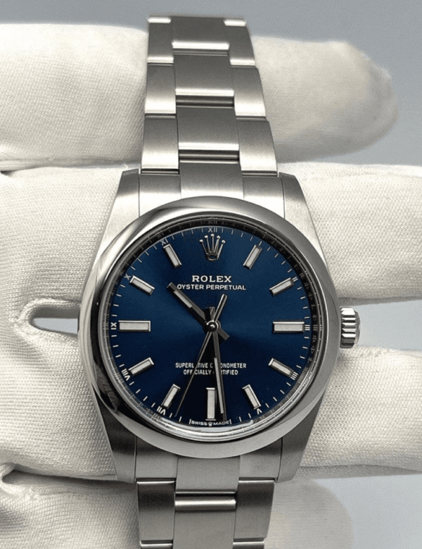 Oyster perpetual blue dial 34mm