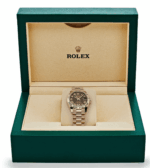 Date just ladies rose gold diamond chocolate dial 31mm