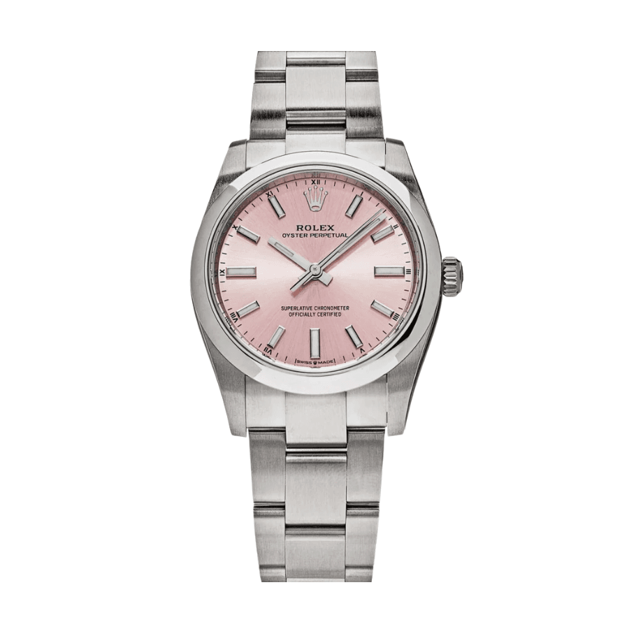 Oyster perpetual pink dial 34mm