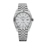 Date just steel white dial 41mm