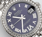 Date just ladies violet roman dial 31mm