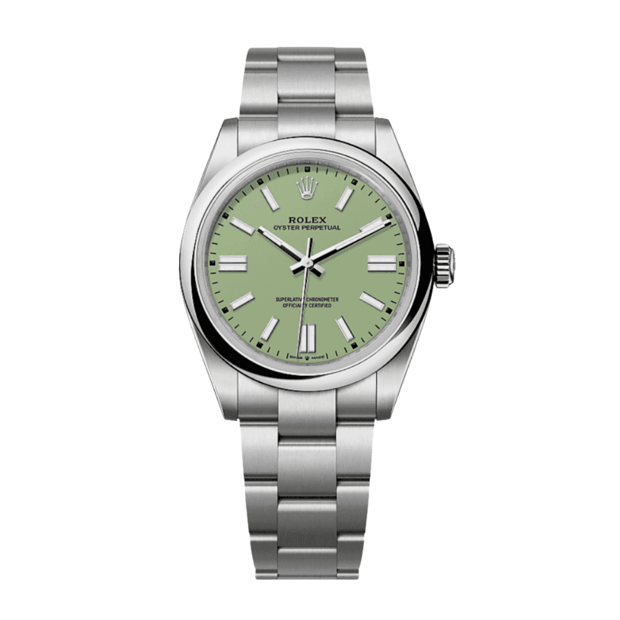 Oyster perpetual pistachio dial 41mm