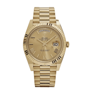 Day-date yellow gold champagne roman dial 40mm
