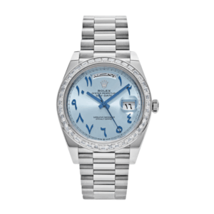 Day-date ice blue arabic dial diamond 40mm