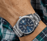 Date just fluted motif blue dial oyster 41mm