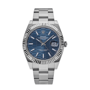 Date just fluted motif blue dial oyster 41mm