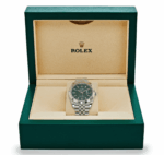 Date just fluted motif green dial 41mm