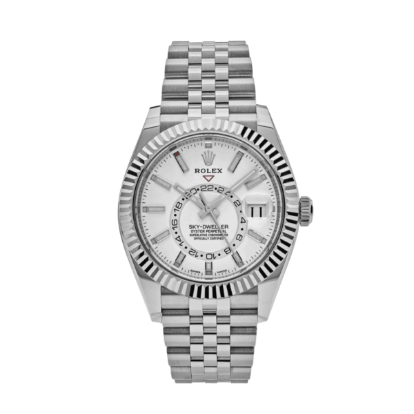 Sky-dweller white dial jubilee 42mm