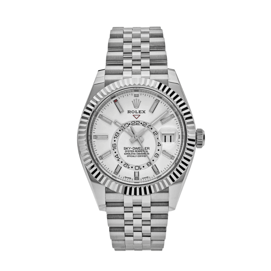 Sky-dweller white dial jubilee 42mm