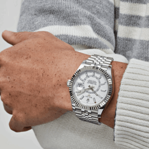 Sky-dweller white dial jubilee 42mm