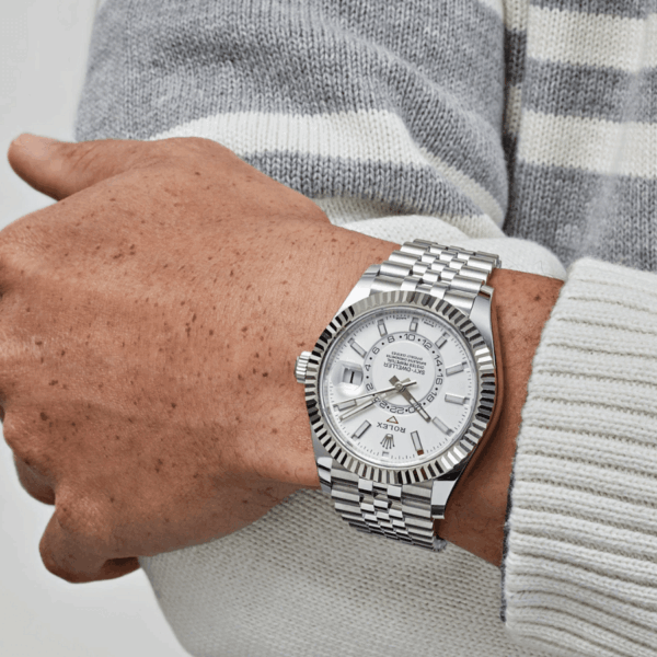 Sky-dweller white dial jubilee 42mm