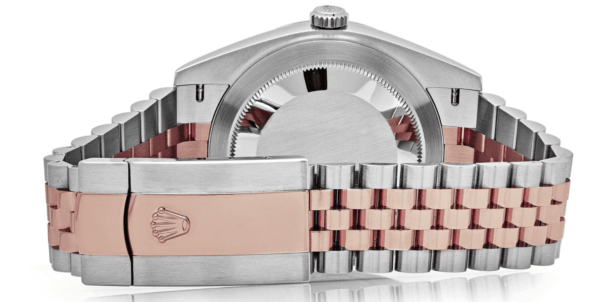 Date just rose gold fluted motif dial 41mm
