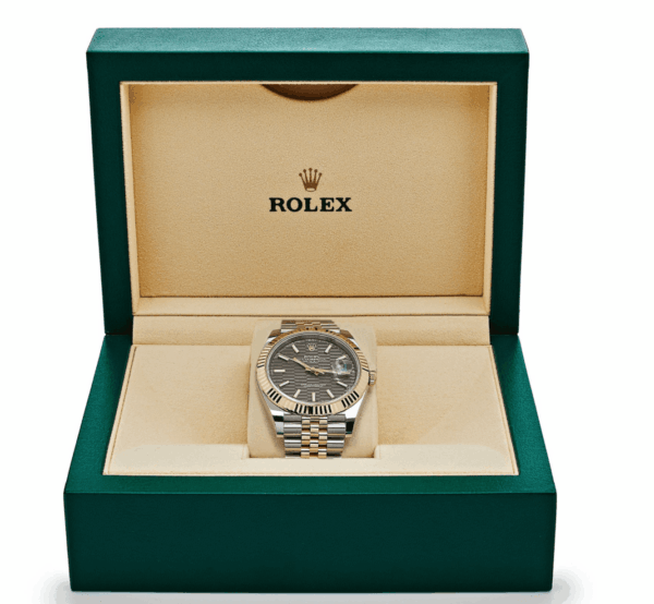 Date just rose gold fluted motif dial 41mm