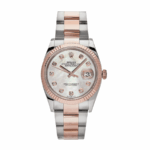 Date just rose gold mother of pearl diamond dial 36mm