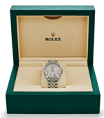 Date just ladies rose gold silver diamond dial 31mm