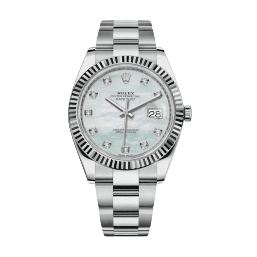 Date just diamond mother of pearl dial 41mm