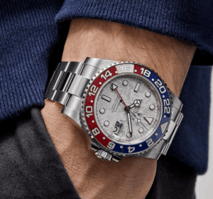 Gmt-master ii white gold meteorite dial 40mm