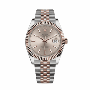 Date just rose gold sundust dial 41mm
