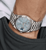 Day-date ice blue baguette dial 36mm