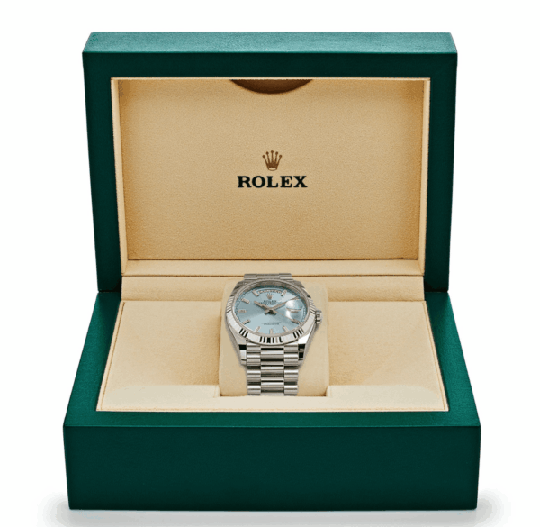 Day-date ice blue baguette dial 36mm