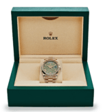 Day-date rose gold olive green dial 40mm