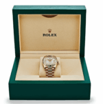 Day-date rose gold mother of pearl diamond dial 36mm