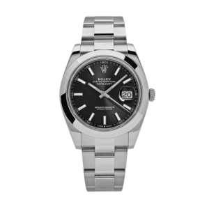Date just steel black oyster dial 41mm