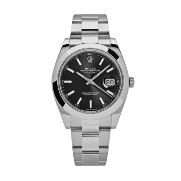 Date just steel black oyster dial 41mm