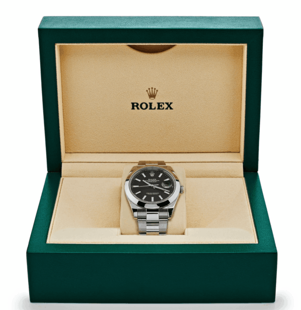 Date just steel black oyster dial 41mm