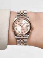Date just ladies rose gold sundust dial 31mm