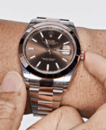 Date just rose gold chocolate dial 41mm
