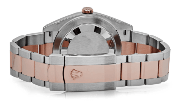 Date just rose gold chocolate dial 41mm