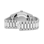 Day-date white gold meteorite