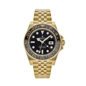 Gmt-master ii yellow gold black dial 40mm