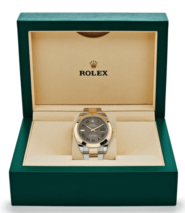 Date just wimbledon yellow gold state dial 41mm