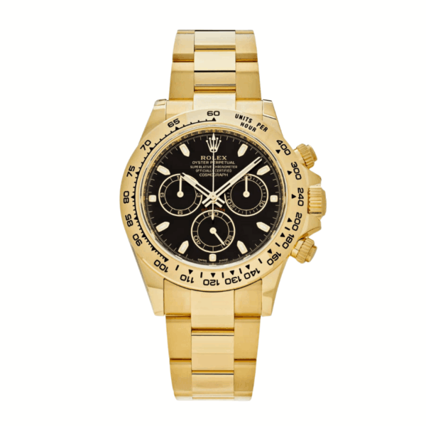Daytona yellow gold black dial 40mm