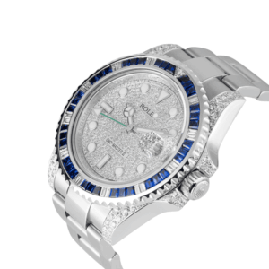 Gmt-master ii custom bezel diamond pave dial 40mm
