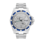 Gmt-master ii custom bezel diamond pave dial 40mm