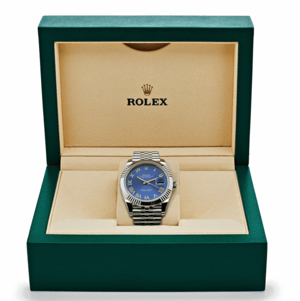Date just steel blue diamond dial 41mm