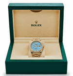 Day-date yellow gold turquoise diamond dial 36mm