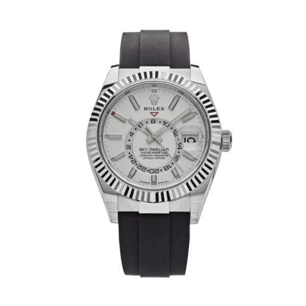 Sky-dweller white dial oysterflex 42mm