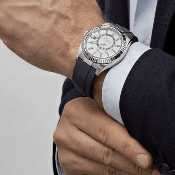 Sky-dweller white dial oysterflex 42mm