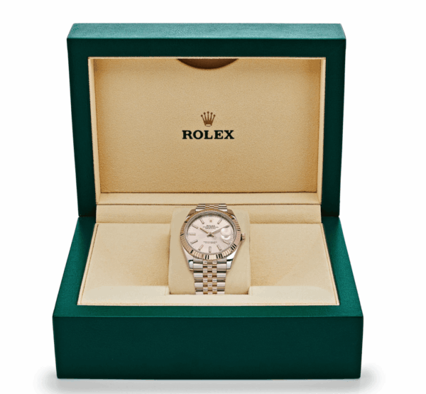 Date just rose gold sundust dial 41mm