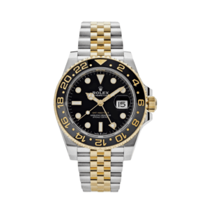 Gmt-master ii yellow gold black dial 40mm