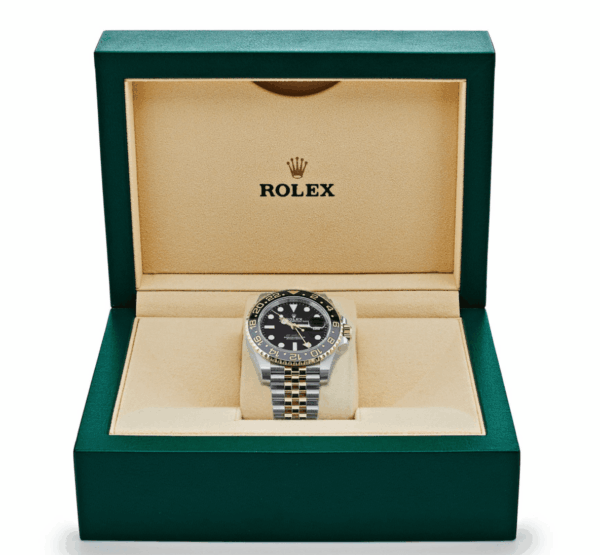 Gmt-master ii yellow gold black dial 40mm