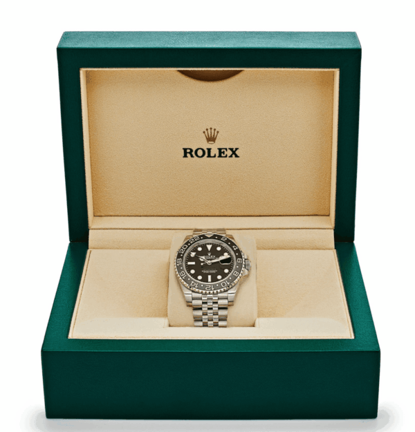 Gmt-master ii bruce wayne stainless black dial 40mm