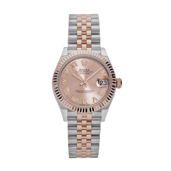 Date just ladies rose roman pink dial 31mm